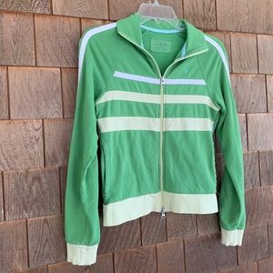 Women's Retro American Eagle Zip-Up Striped Jacket